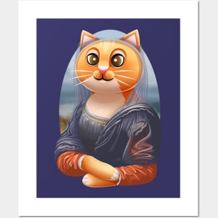 Meowy Lisa (no text) Posters and Art